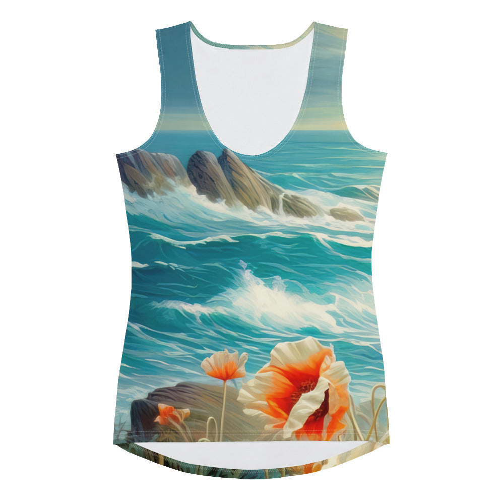 Blumen, Meer und Sonne - Malerei - Damen Tanktop (All-Over Print) camping xxx