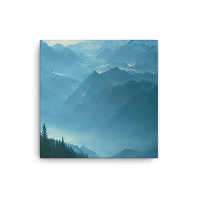 Gebirge, Wald und Bach - Leinwand berge xxx 30.5 x 30.5 cm