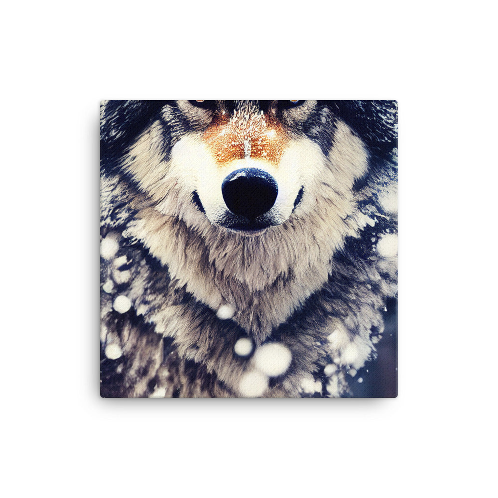 Wolf im Schnee - Episches Foto - Leinwand camping xxx 30.5 x 30.5 cm