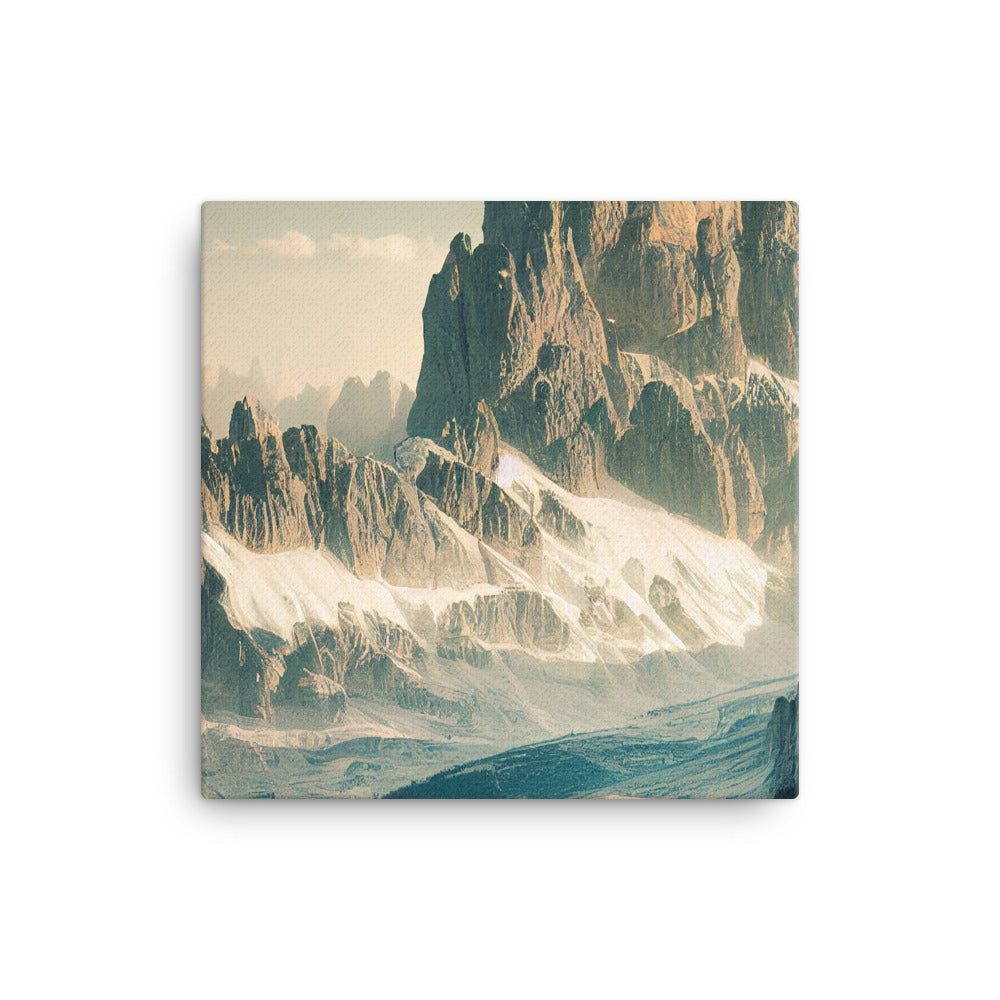 Dolomiten - Landschaftsmalerei - Leinwand berge xxx 30.5 x 30.5 cm