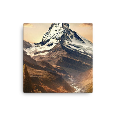 Matterhorn - Epische Malerei - Landschaft - Leinwand berge xxx 30.5 x 30.5 cm