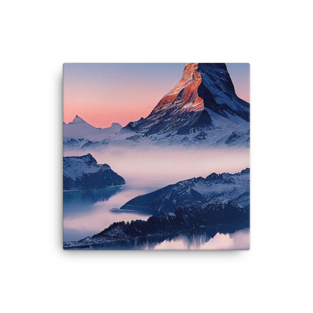 Matternhorn - Nebel - Berglandschaft - Malerei - Leinwand berge xxx 30.5 x 30.5 cm