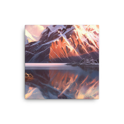 Berg und Bergsee - Landschaftsmalerei - Leinwand berge xxx 30.5 x 30.5 cm
