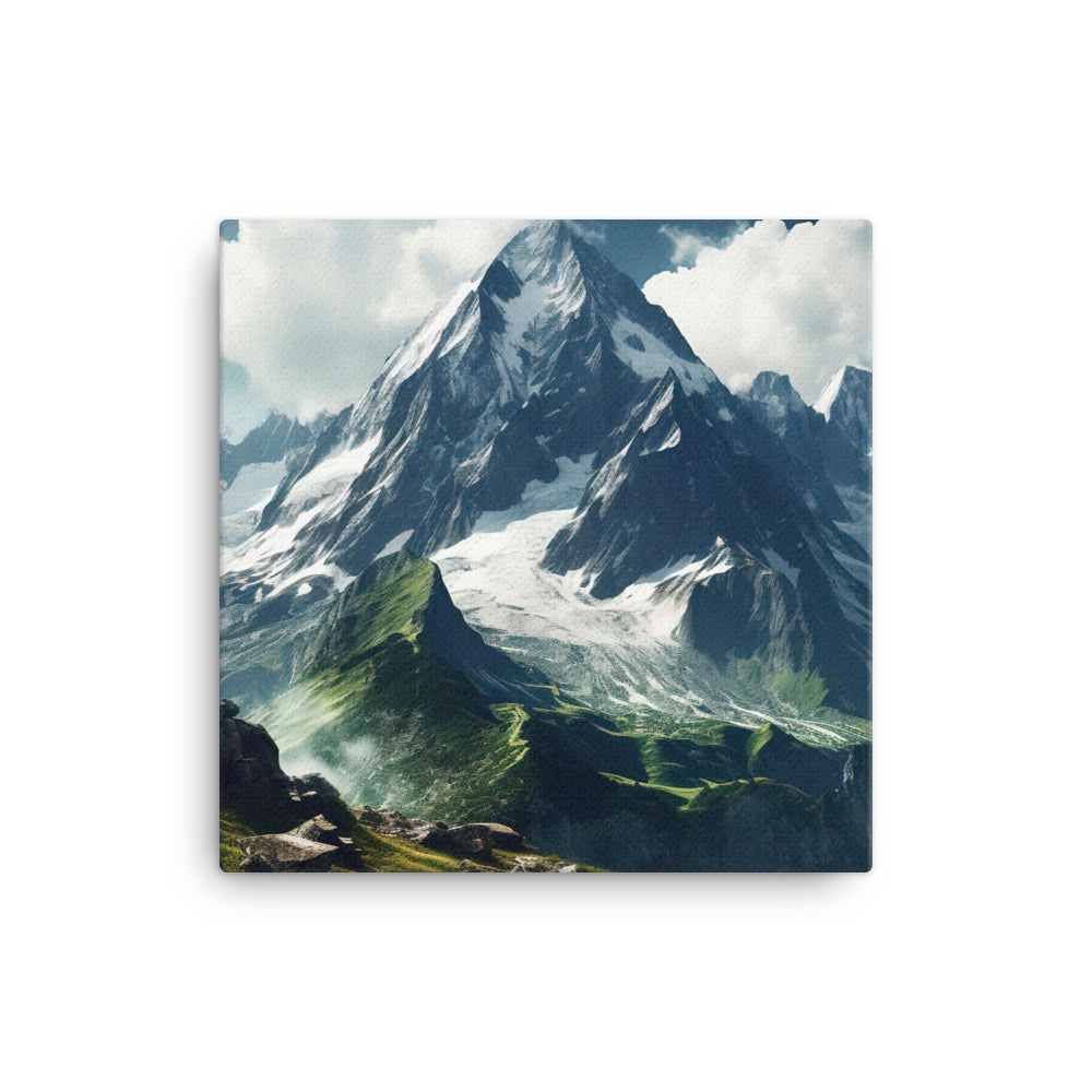 Gigantischer Berg - Landschaftsmalerei - Leinwand berge xxx 30.5 x 30.5 cm