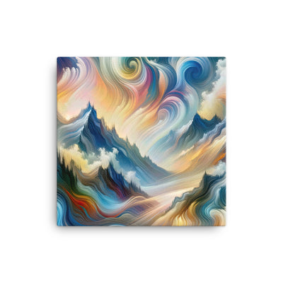 Ätherische schöne Alpen in lebendigen Farbwirbeln - Abstrakte Berge - Leinwand berge xxx yyy zzz 30.5 x 30.5 cm