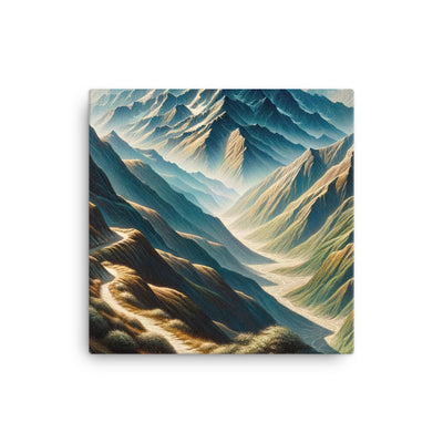 Berglandschaft: Acrylgemälde mit hervorgehobenem Pfad - Leinwand berge xxx yyy zzz 30.5 x 30.5 cm