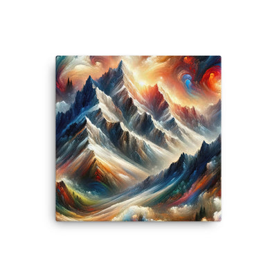 Expressionistische Alpen, Berge: Gemälde mit Farbexplosion - Leinwand berge xxx yyy zzz 30.5 x 30.5 cm