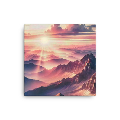 Schöne Berge bei Sonnenaufgang: Malerei in Pastelltönen - Leinwand berge xxx yyy zzz 30.5 x 30.5 cm