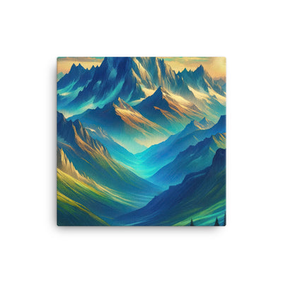 Atemberaubende alpine Komposition mit majestätischen Gipfeln und Tälern - Leinwand berge xxx yyy zzz 30.5 x 30.5 cm
