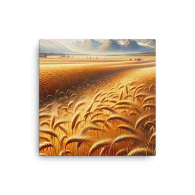 Ölgemälde eines bayerischen Weizenfeldes, endlose goldene Halme (TR) - Leinwand xxx yyy zzz 30.5 x 30.5 cm