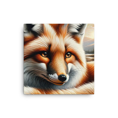 Ölgemälde eines nachdenklichen Fuchses mit weisem Blick - Leinwand camping xxx yyy zzz 30.5 x 30.5 cm