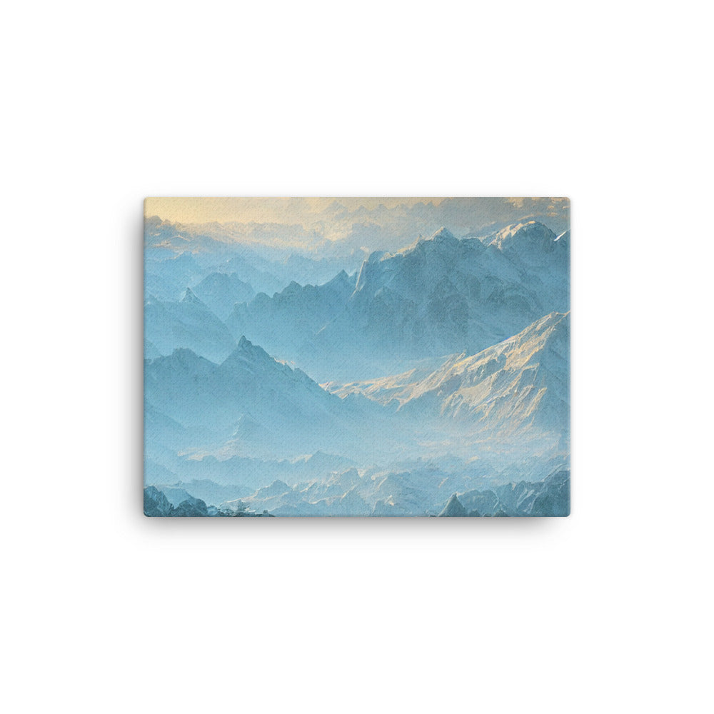 Schöne Berge mit Nebel bedeckt - Ölmalerei - Leinwand berge xxx 30.5 x 40.6 cm