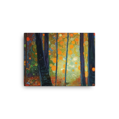 Wald voller Bäume - Herbstliche Stimmung - Malerei - Leinwand camping xxx 30.5 x 40.6 cm