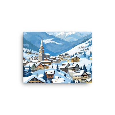 Kitzbühl - Berge und Schnee - Landschaftsmalerei - Leinwand ski xxx 30.5 x 40.6 cm