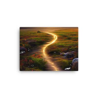 Landschaft mit wilder Atmosphäre - Malerei - Leinwand berge xxx 30.5 x 40.6 cm