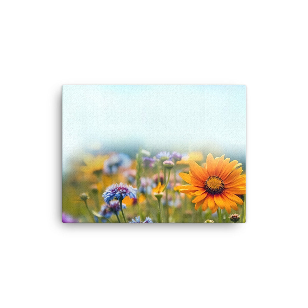 Foto von Blumen im Sonnenschein - Nahaufnahme - Leinwand camping xxx 30.5 x 40.6 cm