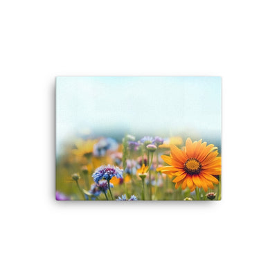 Foto von Blumen im Sonnenschein - Nahaufnahme - Leinwand camping xxx 30.5 x 40.6 cm