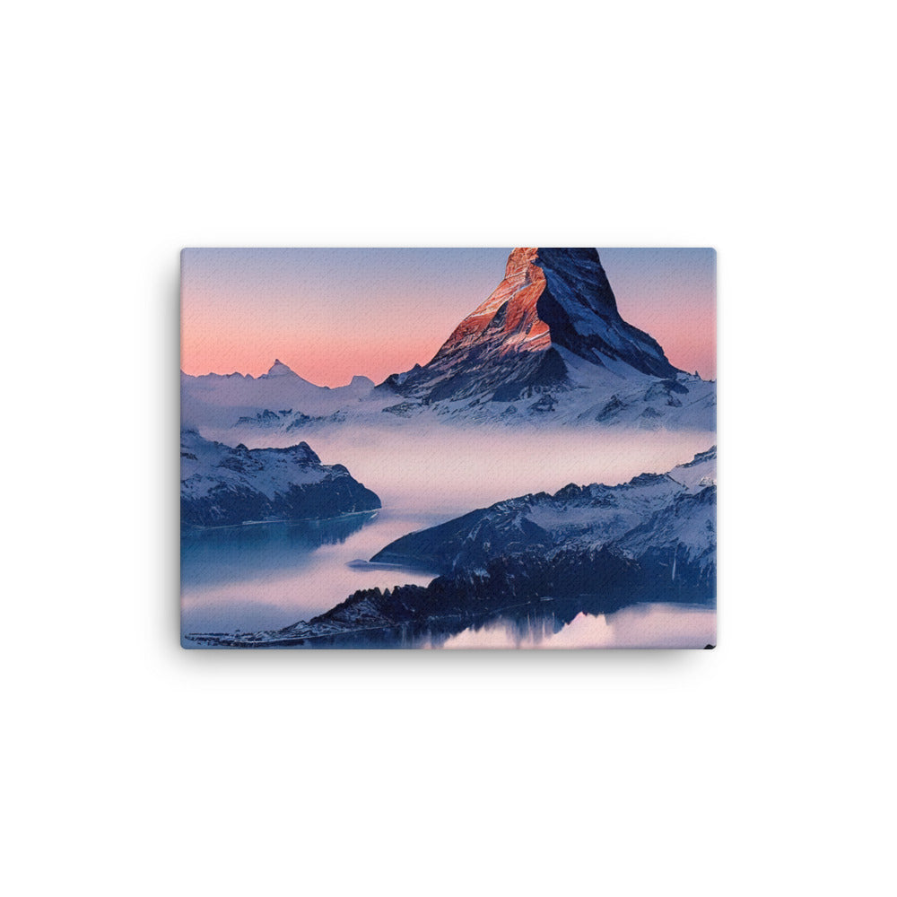 Matternhorn - Nebel - Berglandschaft - Malerei - Leinwand berge xxx 30.5 x 40.6 cm