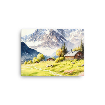 Epische Berge und Berghütte - Landschaftsmalerei - Leinwand berge xxx 30.5 x 40.6 cm