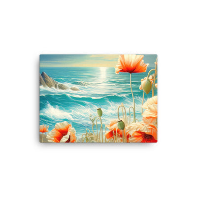 Blumen, Meer und Sonne - Malerei - Leinwand camping xxx 30.5 x 40.6 cm
