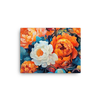 Bunte Blumen - Schöne Malerei - Leinwand camping xxx 30.5 x 40.6 cm