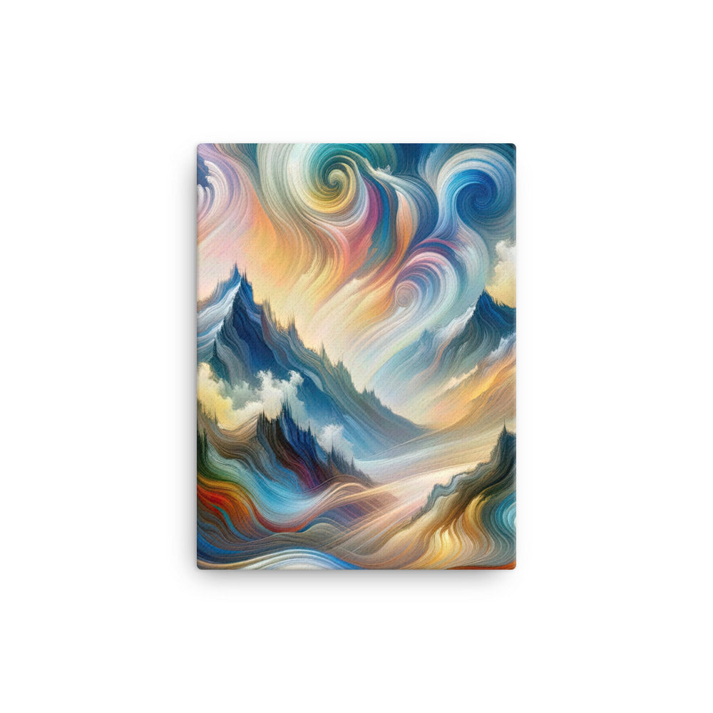 Ätherische schöne Alpen in lebendigen Farbwirbeln - Abstrakte Berge - Leinwand berge xxx yyy zzz 30.5 x 40.6 cm