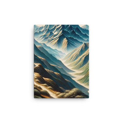 Berglandschaft: Acrylgemälde mit hervorgehobenem Pfad - Leinwand berge xxx yyy zzz 30.5 x 40.6 cm