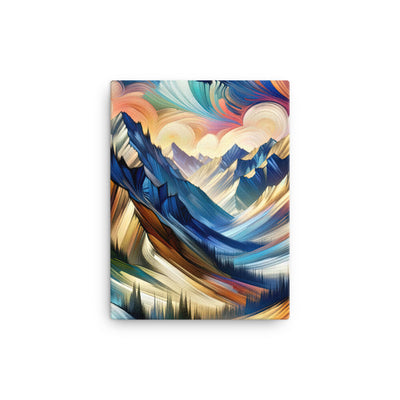 Alpen in abstrakter Expressionismus-Manier, wilde Pinselstriche - Leinwand berge xxx yyy zzz 30.5 x 40.6 cm