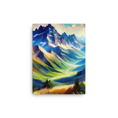 Impressionistische Alpen, lebendige Farbtupfer und Lichteffekte - Leinwand berge xxx yyy zzz 30.5 x 40.6 cm