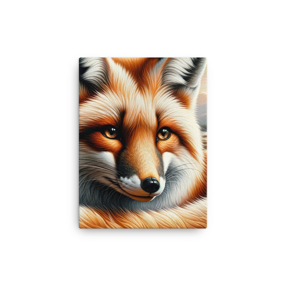 Ölgemälde eines nachdenklichen Fuchses mit weisem Blick - Leinwand camping xxx yyy zzz 30.5 x 40.6 cm