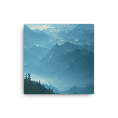 Gebirge, Wald und Bach - Leinwand berge xxx 40.6 x 40.6 cm