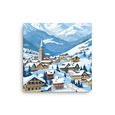 Kitzbühl - Berge und Schnee - Landschaftsmalerei - Leinwand ski xxx 40.6 x 40.6 cm