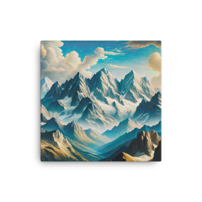 Ein Gemälde von Bergen, das eine epische Atmosphäre ausstrahlt. Kunst der Frührenaissance - Leinwand berge xxx yyy zzz 40.6 x 40.6 cm