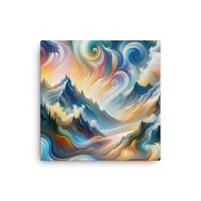 Ätherische schöne Alpen in lebendigen Farbwirbeln - Abstrakte Berge - Leinwand berge xxx yyy zzz 40.6 x 40.6 cm