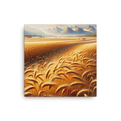 Ölgemälde eines bayerischen Weizenfeldes, endlose goldene Halme (TR) - Leinwand xxx yyy zzz 40.6 x 40.6 cm