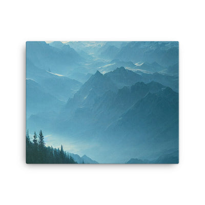 Gebirge, Wald und Bach - Leinwand berge xxx 40.6 x 50.8 cm