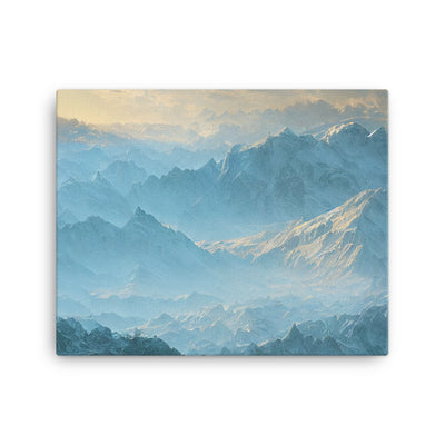 Schöne Berge mit Nebel bedeckt - Ölmalerei - Leinwand berge xxx 40.6 x 50.8 cm