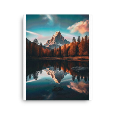 Bergsee, Berg und Bäume - Foto - Leinwand berge xxx 40.6 x 50.8 cm