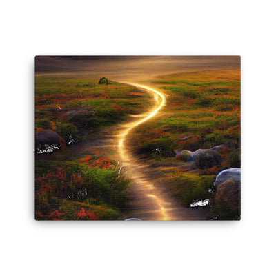 Landschaft mit wilder Atmosphäre - Malerei - Leinwand berge xxx 40.6 x 50.8 cm