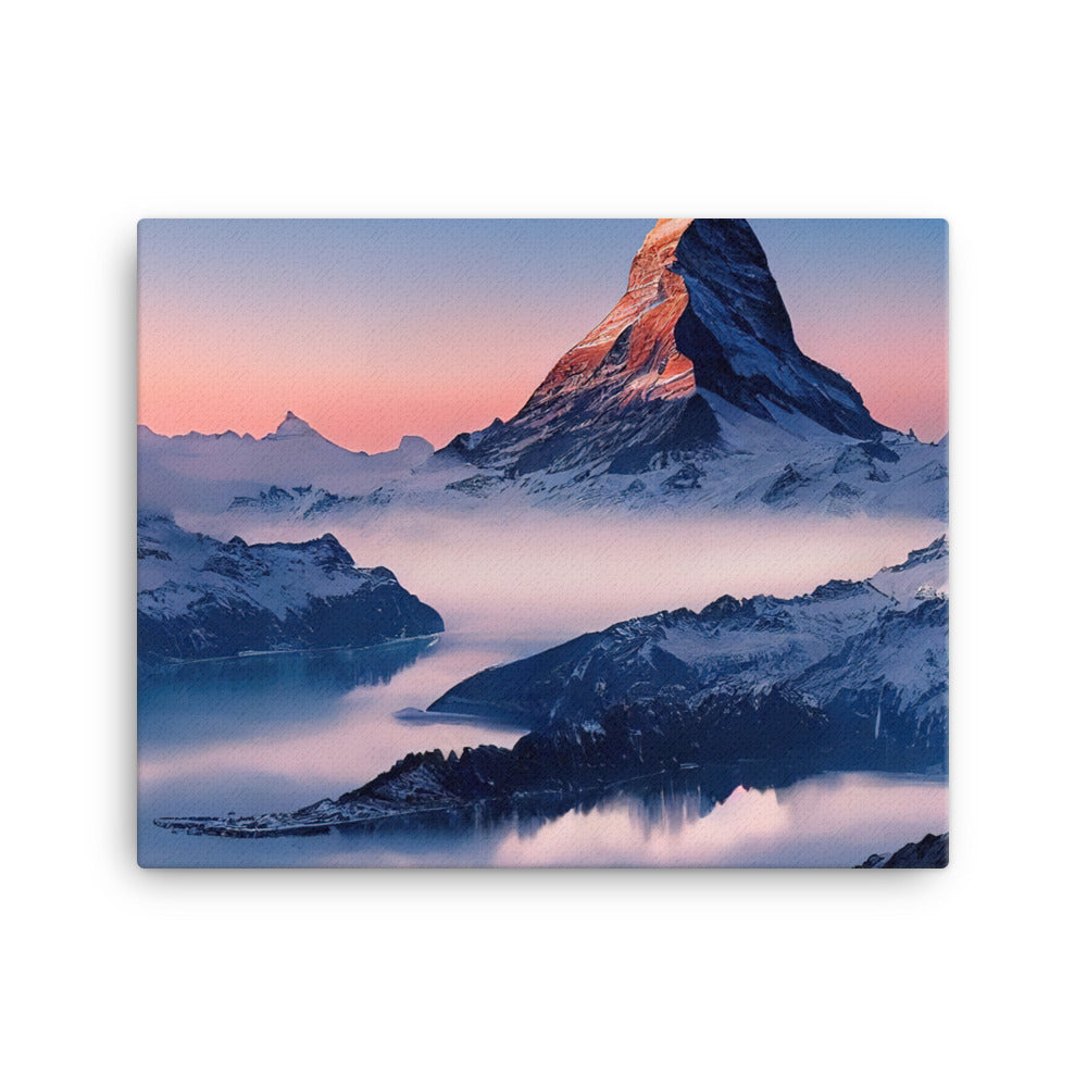 Matternhorn - Nebel - Berglandschaft - Malerei - Leinwand berge xxx 40.6 x 50.8 cm