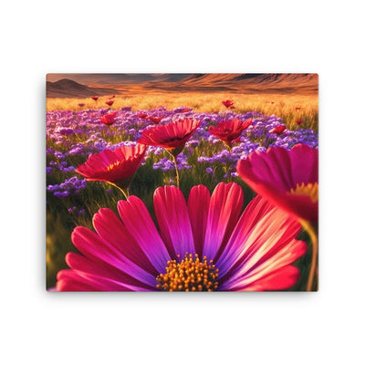 Wünderschöne Blumen und Berge im Hintergrund - Leinwand berge xxx 40.6 x 50.8 cm