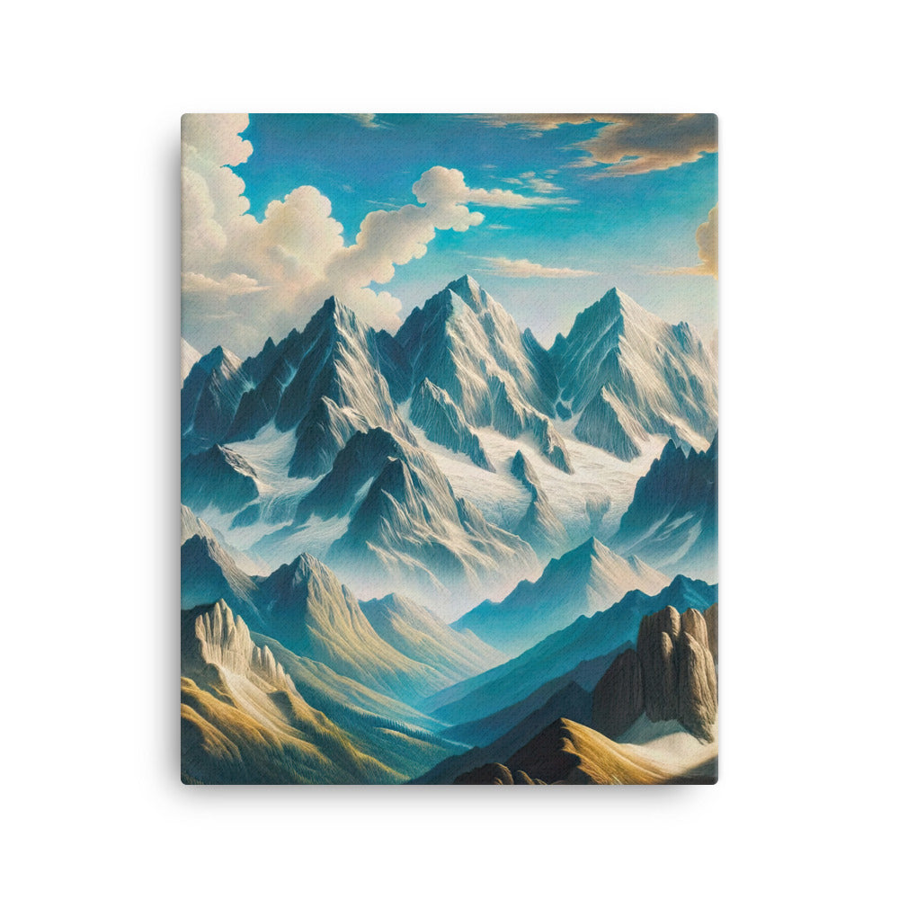 Ein Gemälde von Bergen, das eine epische Atmosphäre ausstrahlt. Kunst der Frührenaissance - Leinwand berge xxx yyy zzz 40.6 x 50.8 cm