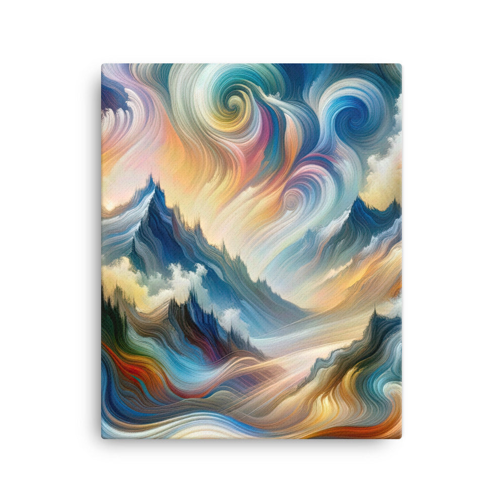 Ätherische schöne Alpen in lebendigen Farbwirbeln - Abstrakte Berge - Leinwand berge xxx yyy zzz 40.6 x 50.8 cm