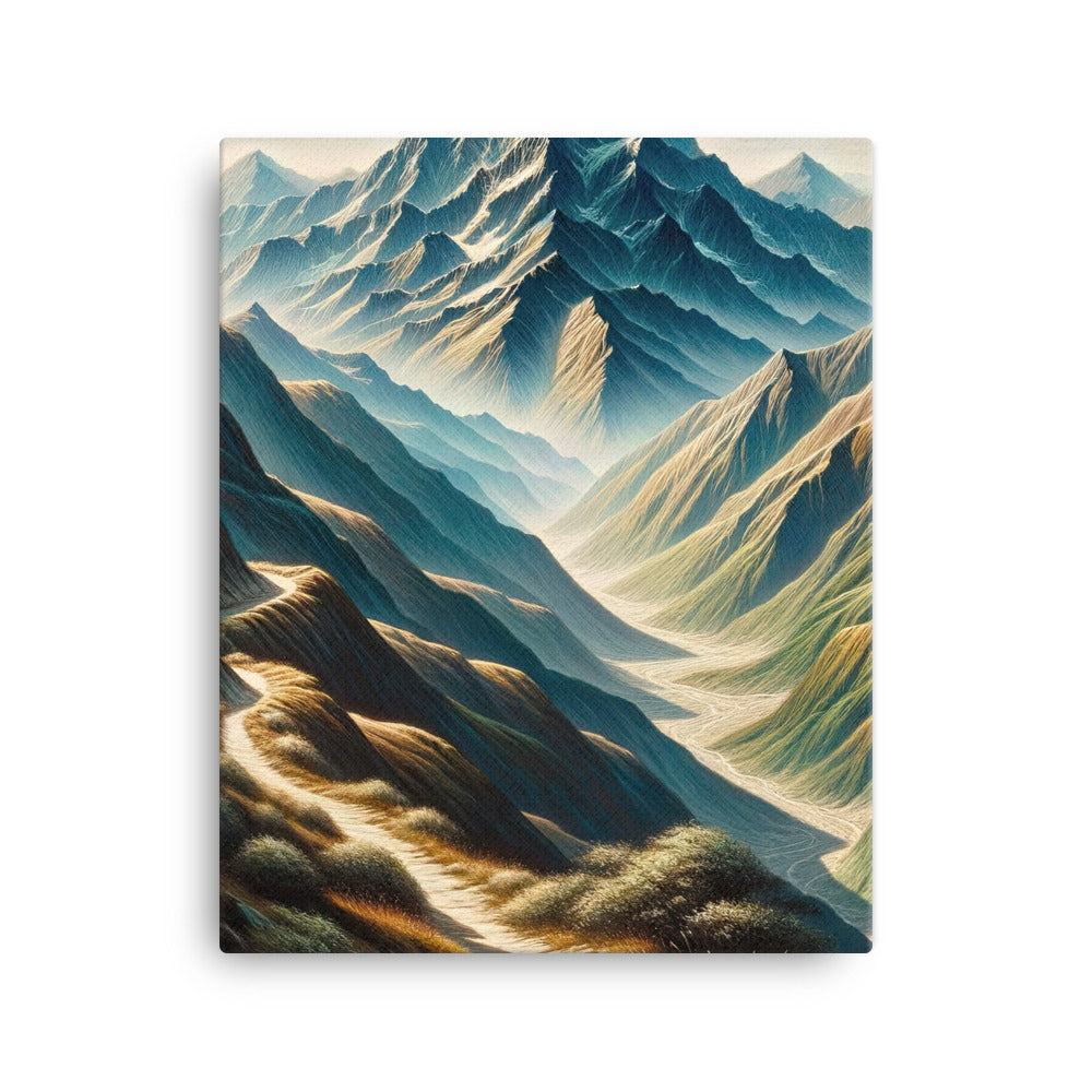 Berglandschaft: Acrylgemälde mit hervorgehobenem Pfad - Leinwand berge xxx yyy zzz 40.6 x 50.8 cm