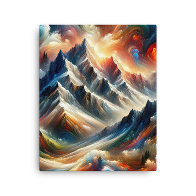 Expressionistische Alpen, Berge: Gemälde mit Farbexplosion - Leinwand berge xxx yyy zzz 40.6 x 50.8 cm
