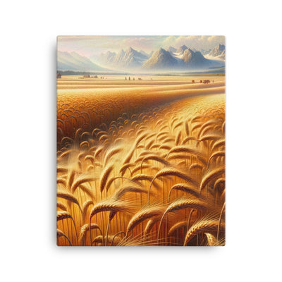 Ölgemälde eines bayerischen Weizenfeldes, endlose goldene Halme (TR) - Leinwand xxx yyy zzz 40.6 x 50.8 cm