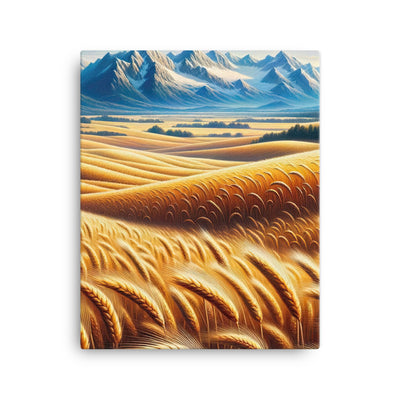 Ölgemälde eines weiten bayerischen Weizenfeldes, golden im Wind (TR) - Leinwand xxx yyy zzz 40.6 x 50.8 cm