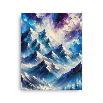 Alpenabstraktion mit dramatischem Himmel in Öl - Leinwand berge xxx yyy zzz 40.6 x 50.8 cm