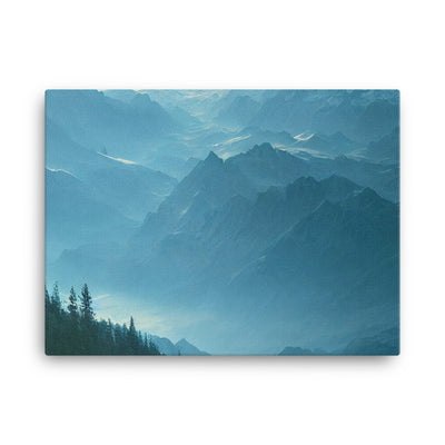 Gebirge, Wald und Bach - Leinwand berge xxx 45.7 x 61 cm
