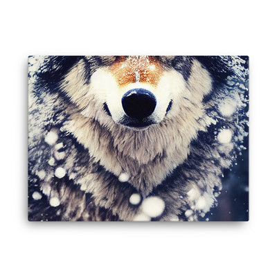 Wolf im Schnee - Episches Foto - Leinwand camping xxx 45.7 x 61 cm